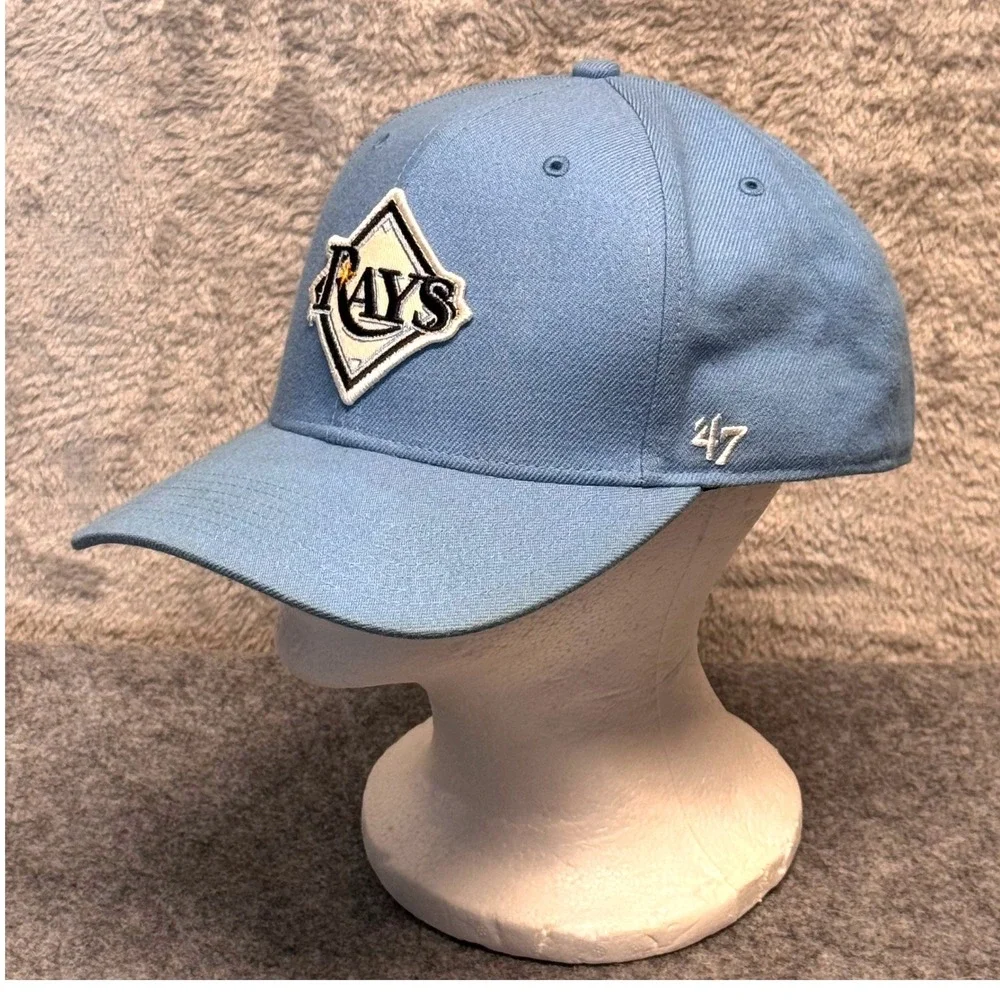 Tampa Bay Rays MLB Snapback Hat Light Blue Baseball Cap Unisex OSFA 47 Brand